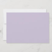 Creëer Your Own - Plain Light Paarse minimalist Save The Date (Achterkant)