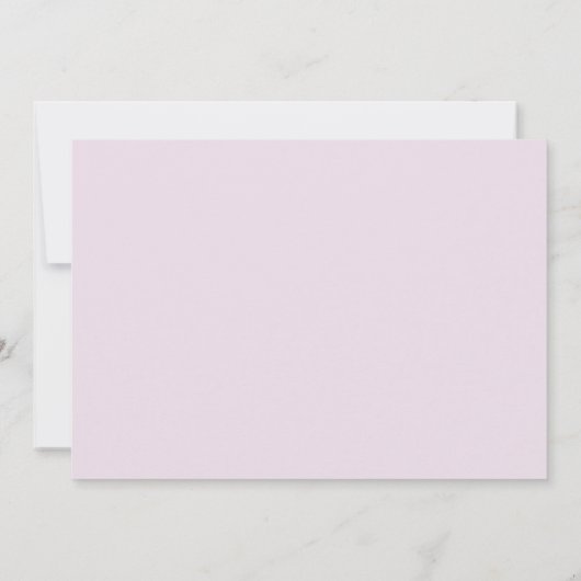 Creëer Your Own - Plain Light Pink Minimalist Save The Date (Achterkant)
