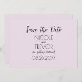 Creëer Your Own - Plain Light Pink Minimalist Save The Date (Voorkant / Achterkant)