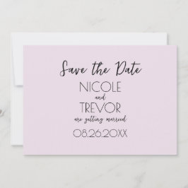 Creëer Your Own - Plain Light Pink Minimalist Save The Date