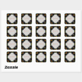 Creëer Your Own Rainbow Paisley Vierkante Sticker (Vel)