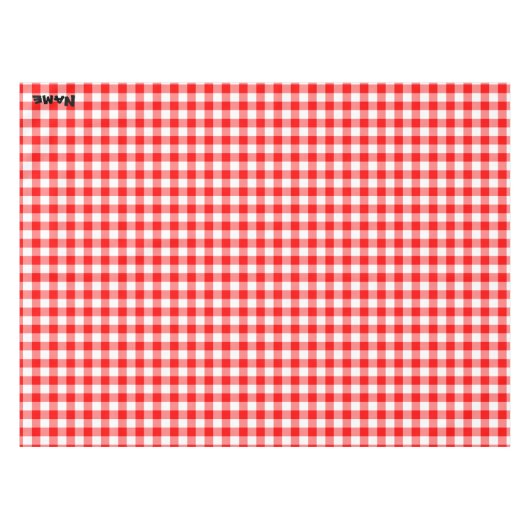 Creëer Your Own Red Gingham Tafelkleed (Voorkant (Horizontaal))