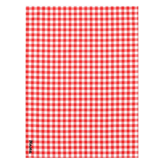 Creëer Your Own Red Gingham Tafelkleed (Voorkant)