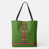 Creëer Your Own RGB Red Green Kenya Pamoja Tote Bag (Achterkant)