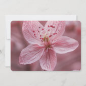 Creëer Your Own -  roze bloem close-up Save The Date (Achterkant)