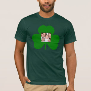 Creëer Your Own Saint Patrick's Day Shamrock Foto T-shirt