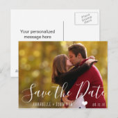 Creëer Your Own Save the Date Foto Briefkaart (Voorkant / Achterkant)