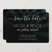 Creëer Your Own - Schaduwstrepen Bewaar de datum Save The Date (Voorkant / Achterkant)