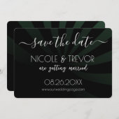 Creëer Your Own - Schaduwstrepen Bewaar de datum Save The Date (Voorkant / Achterkant)