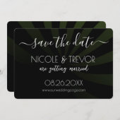 Creëer Your Own - Schaduwstrepen Bewaar de datum Save The Date (Voorkant / Achterkant)