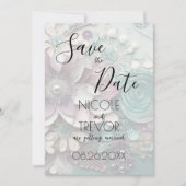 Creëer Your Own -  Shabby Chic Papieren Bloemen Save The Date (Voorkant)