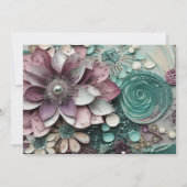 Creëer Your Own -  Shabby Chic Papieren Bloemen Save The Date (Achterkant)