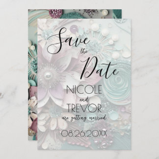 Creëer Your Own -  Shabby Chic Papieren Bloemen Save The Date