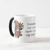 Creëer Your Own Shy Christmas Plaid Gnome & Bell Magische Mok (Voorkant links)