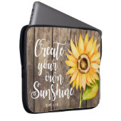 Creëer Your Own Sunshine | Aangepaste zonnebloemof Laptop Sleeve (Voorkant Rechts)