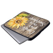 Creëer Your Own Sunshine | Aangepaste zonnebloemof Laptop Sleeve (Voorkant onderkant)