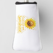 Creëer Your Own Sunshine - Motivatie zonnebloem Golfheadcover (Draai 90)