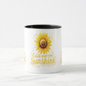 Creëer Your Own Sunshine - Motivatie zonnebloem Mok (Midden)