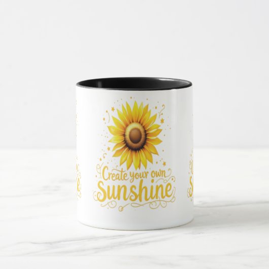 Creëer Your Own Sunshine - Motivatie zonnebloem Mok (Midden)