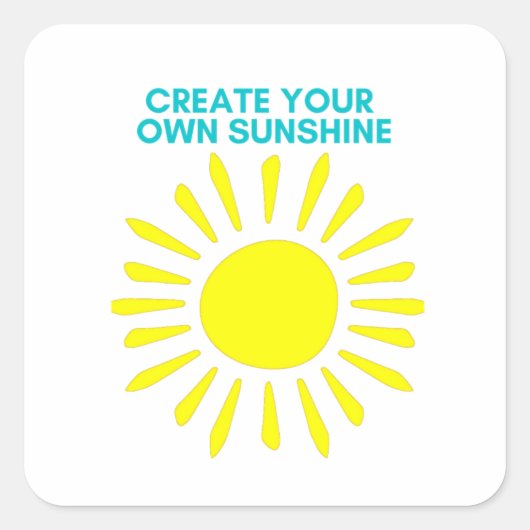Creëer Your Own Sunshine Sticker (Voorkant)