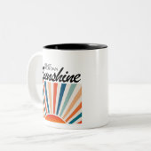 Creëer Your Own Sunshine Tweekleurige Koffiemok (Voorkant links)