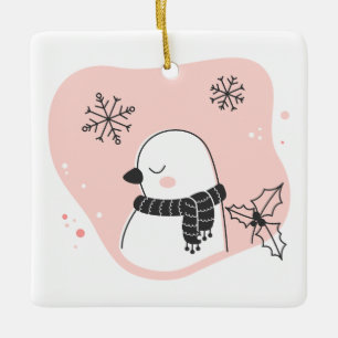 Creëer Your Own Sweet Turtle Dove Kerstmis Keramisch Ornament