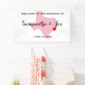 Creëer Your Own Texas Wedding Welcome Spandoek (Insitu)