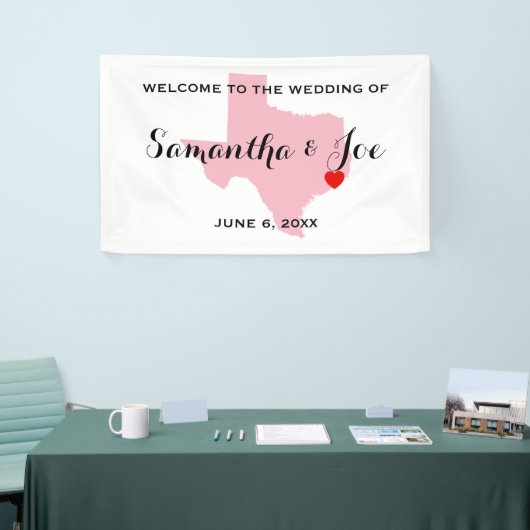 Creëer Your Own Texas Wedding Welcome Spandoek (Beurs)