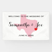 Creëer Your Own Texas Wedding Welcome Spandoek (Horizontaal)