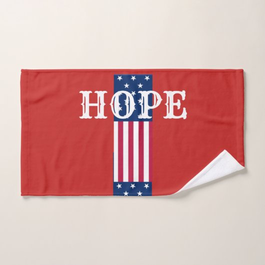 Creëer Your Own USA Hope Flag Kleuren Badhanddoek Bad Handdoek (Handdoek)