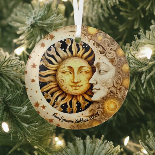 Creëer Your Own Victoriaanse Steampunk Sun & Moon Glas Ornament (Insitu)