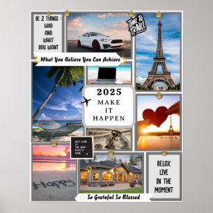Creëer Your Own Vision Board-doel manifesteren 202 Poster