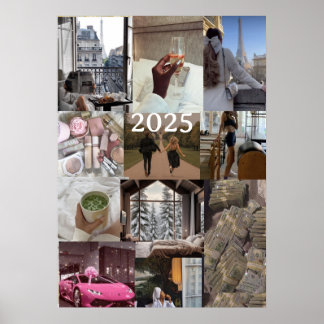 Creëer Your Own Vision Board Manifestatie 2025 Poster