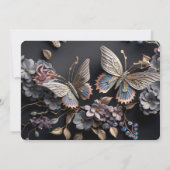 Creëer Your Own -  vlinders Save The Date (Achterkant)