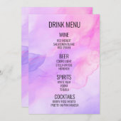 Creëer Your Own - Waterverf achtergrond Drink Menu (Voorkant / Achterkant)