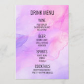 Creëer Your Own - Waterverf achtergrond Drink Menu (Voorkant)