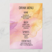 Creëer Your Own - Waterverf achtergrond Drink Menu (Voorkant)