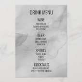 Creëer Your Own - Waterverf achtergrond Drink Menu (Voorkant)