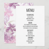 Creëer Your Own - Waterverf Bloemengrens Menu (Voorkant / Achterkant)