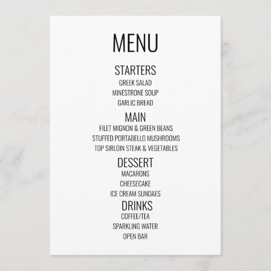 Creëer Your Own - Waterverf Bloemengrens Menu (Voorkant)