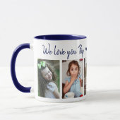 Creëer Your Own We Love You Pop 5 Foto Blauw Mok (Links)