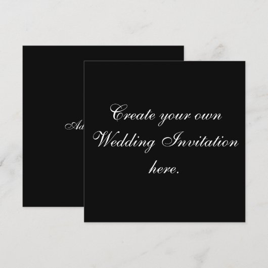 Creëer Your Own Wedding Invitting Square Kaart (Voorkant / Achterkant)