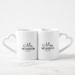 Creëer Your Own Wedding Mr. en Mrs. Loversmokken<br><div class="desc">Creëer Uw eigen bruiloft Mr. en Mrs Coffee Mok Set. Voeg je eigen naam en datum toe om een elegant trouwcadeau te maken voor het pas gehuwde paar.</div>