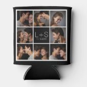 Creëer Your Own Wedding Photo Collage Monogram Blikjeskoeler (Voorkant)