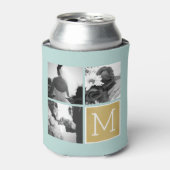 Creëer Your Own Wedding Photo Collage Monogram Blikjeskoeler (Blikje Voorkant)