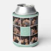 Creëer Your Own Wedding Photo Collage Monogram Blikjeskoeler (Blikje Voorkant)