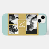 Creëer Your Own Wedding Photo Collage Monogram Case-Mate iPhone Case (Achterkant (horizontaal))