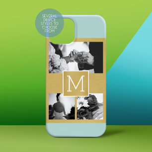 Creëer Your Own Wedding Photo Collage Monogram Case-Mate iPhone Case