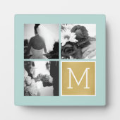 Creëer Your Own Wedding Photo Collage Monogram Fotoplaat (Voorkant)