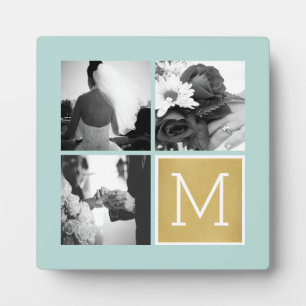 Creëer Your Own Wedding Photo Collage Monogram Fotoplaat